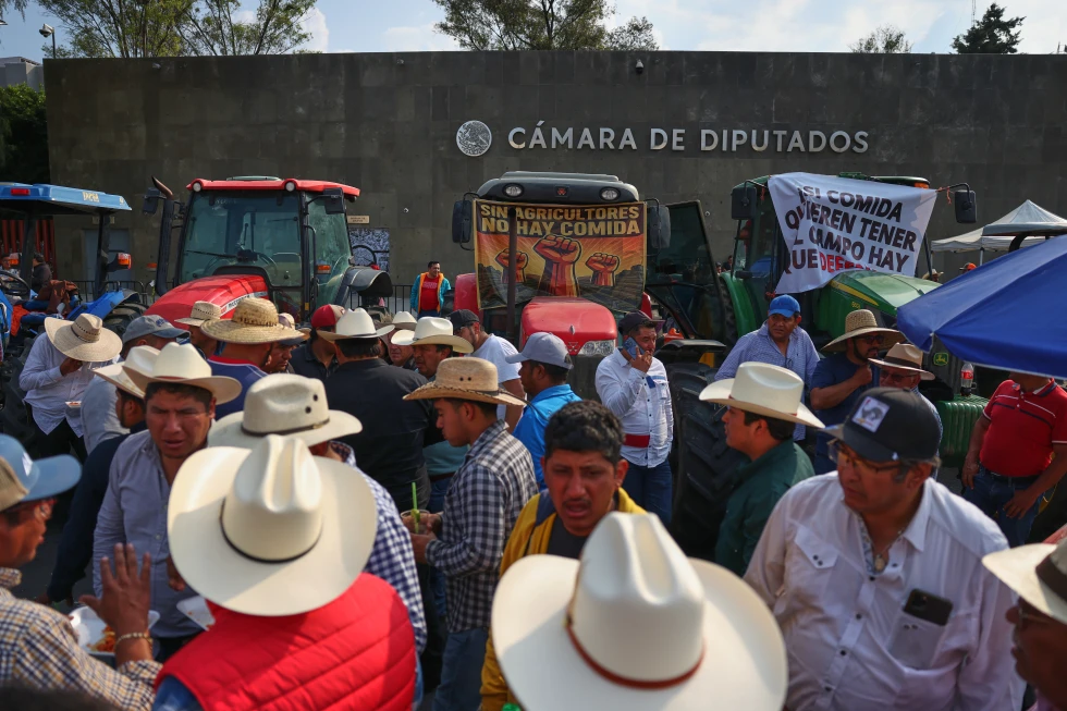 Agricultores protestan en México por nueva ley del agua